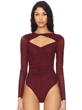 ASTR the Label Ancira Bodysuit in Wine